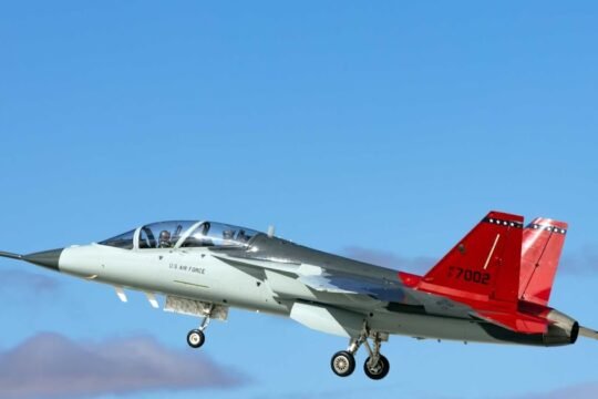 Boeing links T-7A Red Hawk simulator with live U.S. Air Force jet trainer in breakthrough test.
