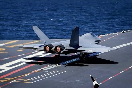China’s Fujian carrier makes history with first electromagnetic launch of J-35 stealth fighter