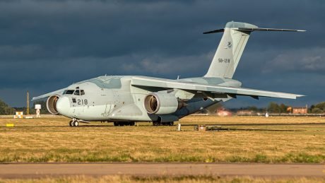 First Kawasaki C-2 Arrives in UK for Atlantic Eagles Deployment
