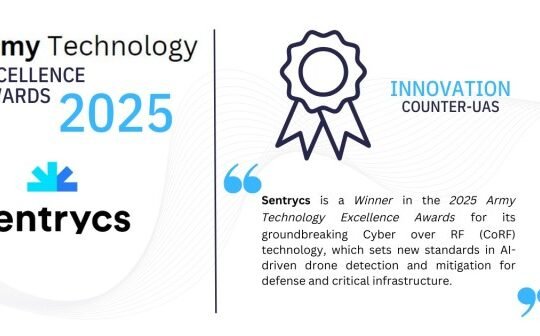 Sentrycs Wins the 2025 Army Technology Innovation Award for Groundbreaking Counter-UAS Technology