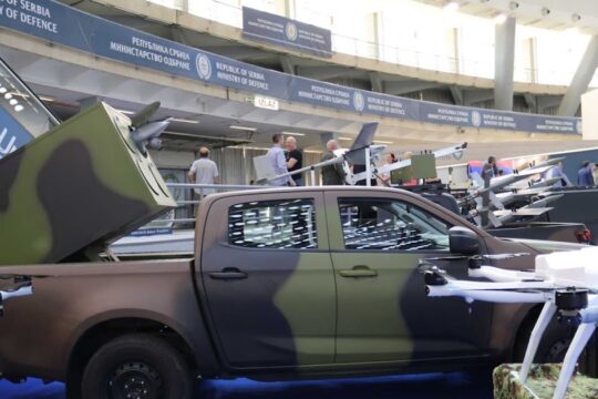 Serbian Stršljen loitering munition adds surveillance and strike from Isuzu pickup at Partner 2025