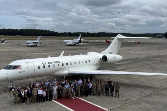 US Air Forces receives 9th E-11A Bombardier Global jet to strengthen battlefield Connectivity