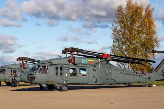 Lithuania receives first UH-60M Black Hawk helicopters to replace Mi-8 fleet under $213M U.S. deal.