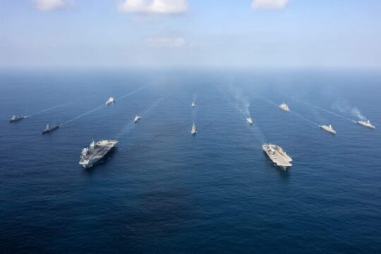 Royal Navy and Indian Navy conduct first ever combined carrier operations