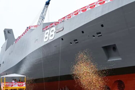 Singapore Navy Launches First-of-Class Multi-Role Combat Vessel ‘Victory’