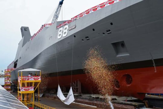 Singapore launches RSN’s first Multi-Role Combat Vessel a mothership for unmanned operations