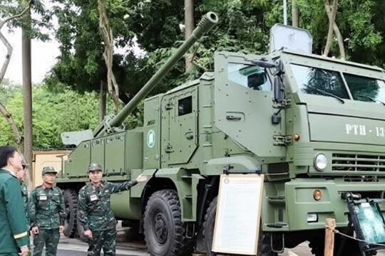 Vietnam modernizes old Soviet artillery with new PTH-130 Mk2 8x8 howitzer